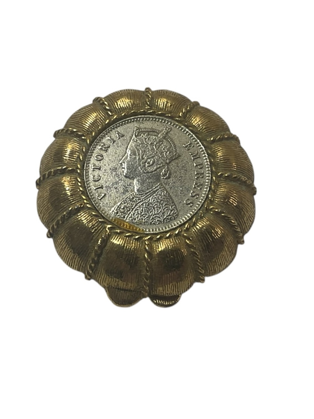 Estee Lauder Youth-Dew Solid Perfume Compact Locket Victoria Empress Coin .25 oz